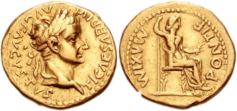 Tiberius and Livia Coin