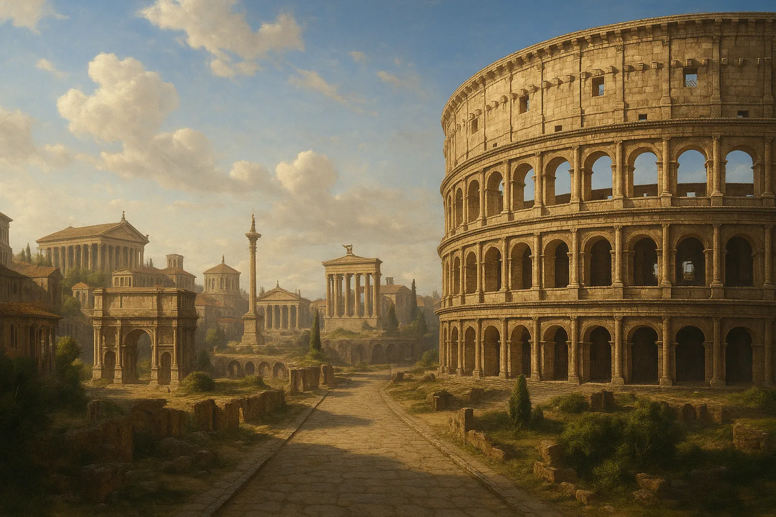 Majestic Ancient Rome: Unveiling the Timeless Splendor of Ancient Roman History Architectural Marvel and Colosseum image